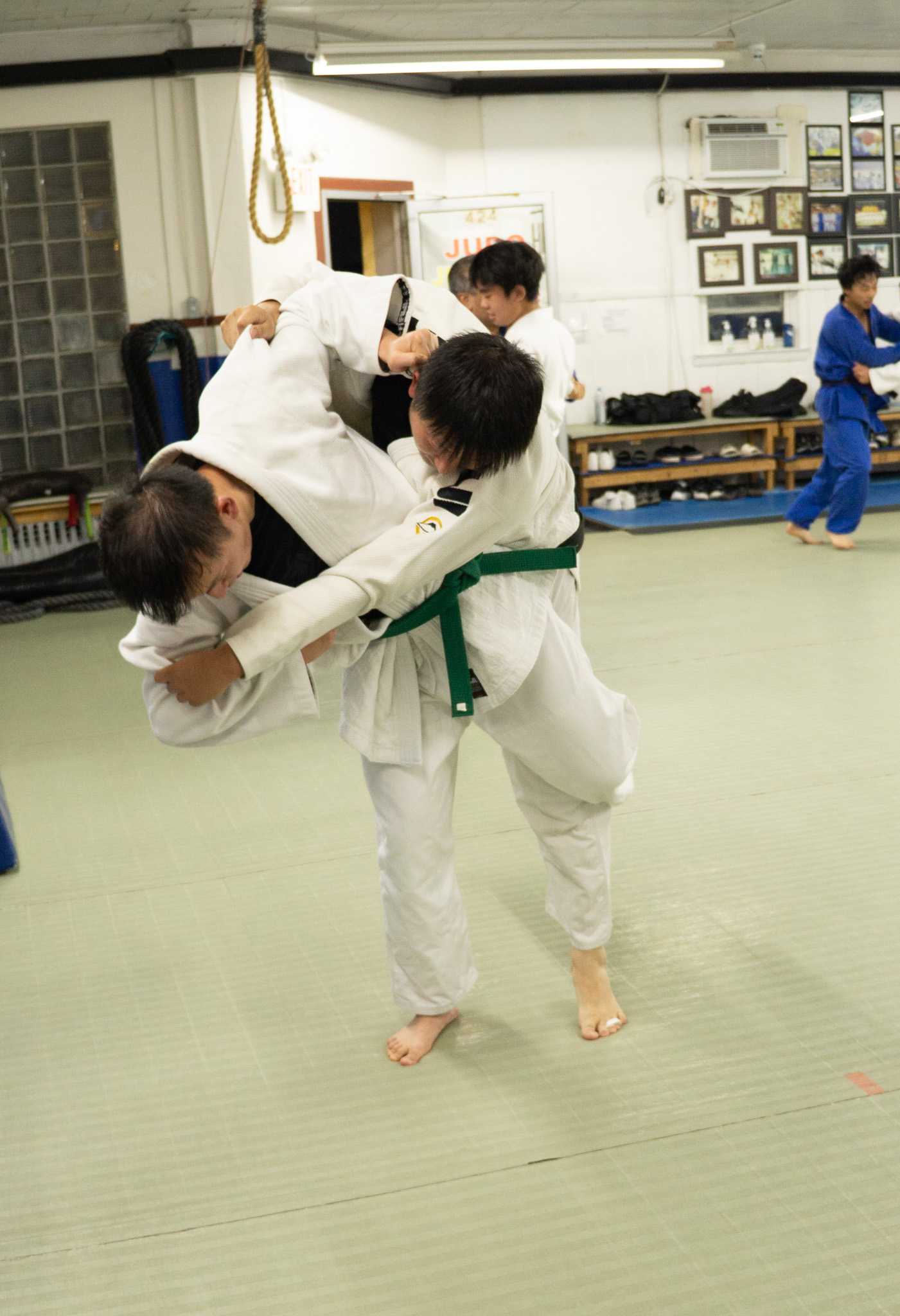 Judo throwing technique demonstration